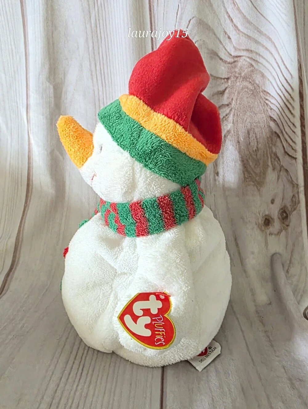 TY Pluffies Melton Snowman Plush Stuffed Toy Christmas TyLux 9 Inch 2003